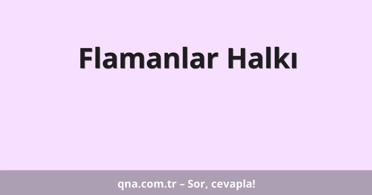 Flamanlar Halkı