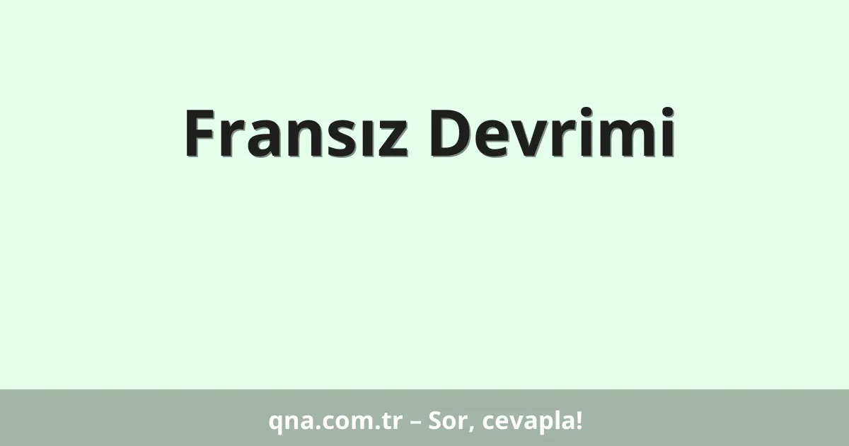 Fransız Devrimi