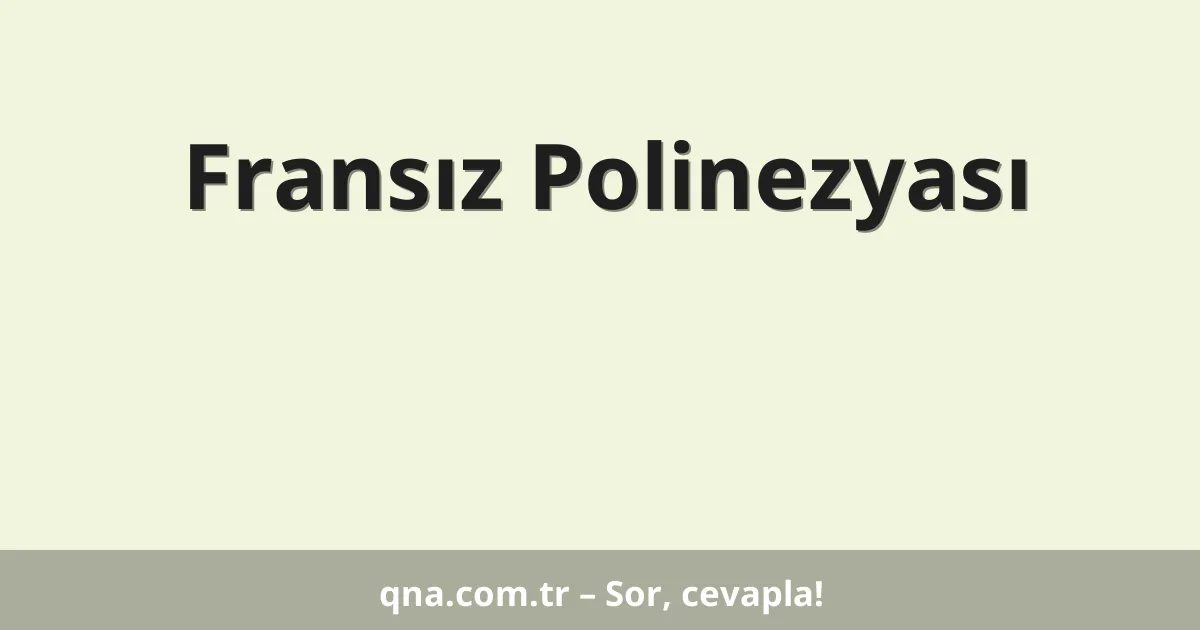 Fransız Polinezyası