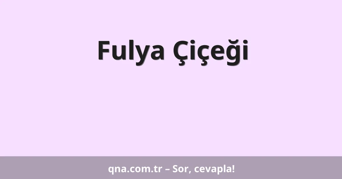 Fulya Çiçeği