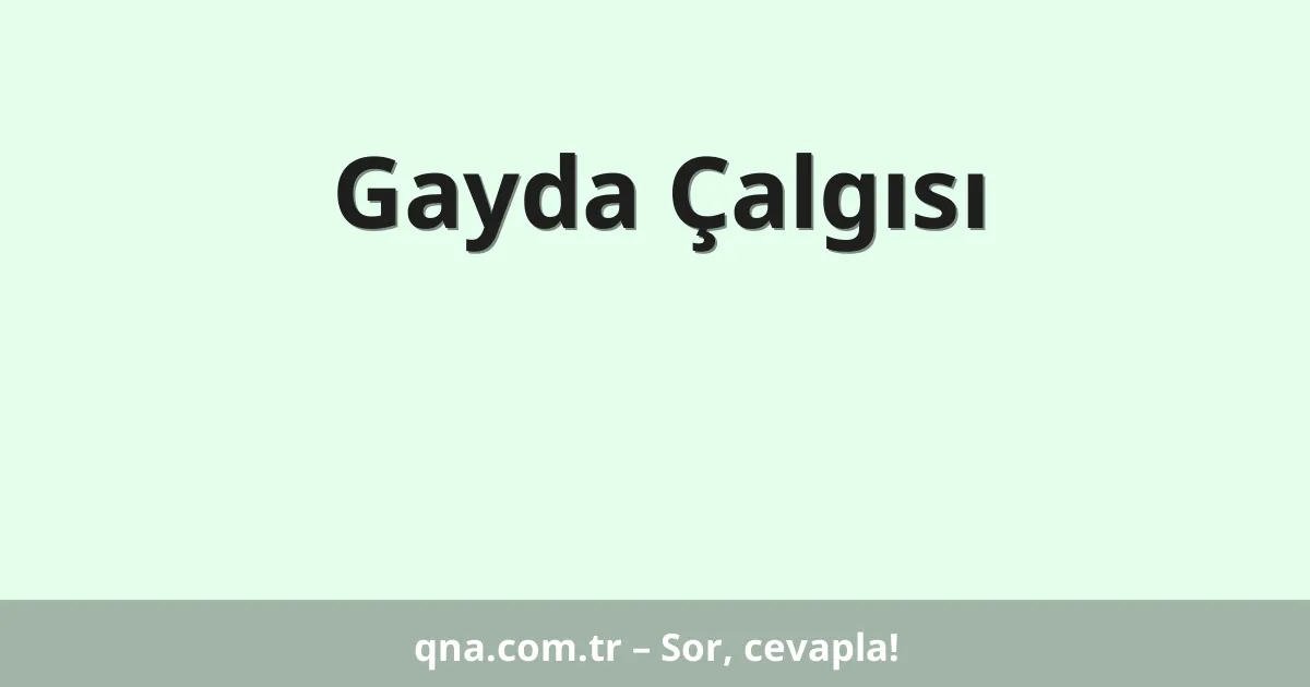 Gayda Çalgısı
