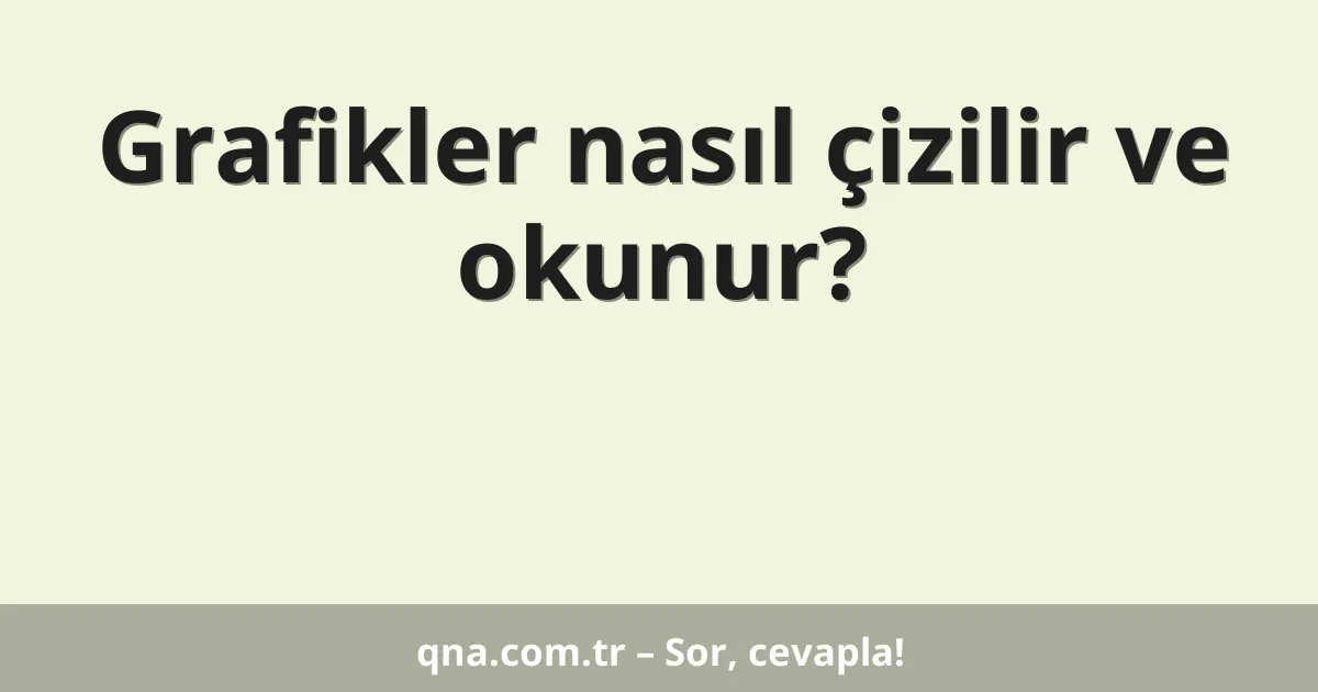 Grafikler nasıl çizilir ve okunur?