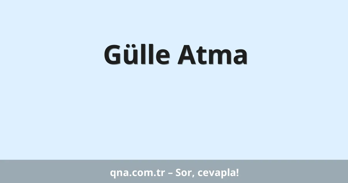 Gülle Atma