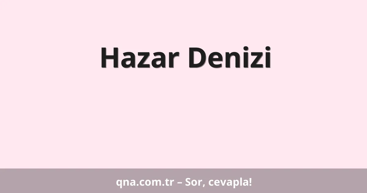 Hazar Denizi