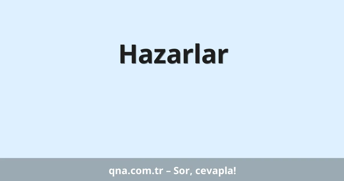 Hazarlar