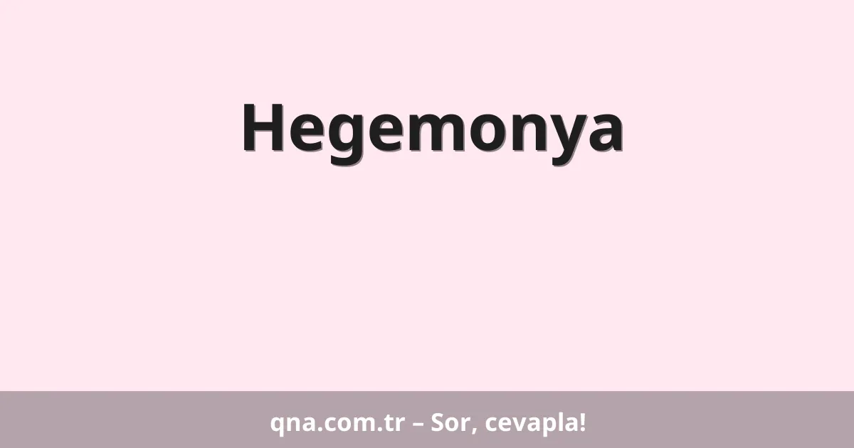 Hegemonya