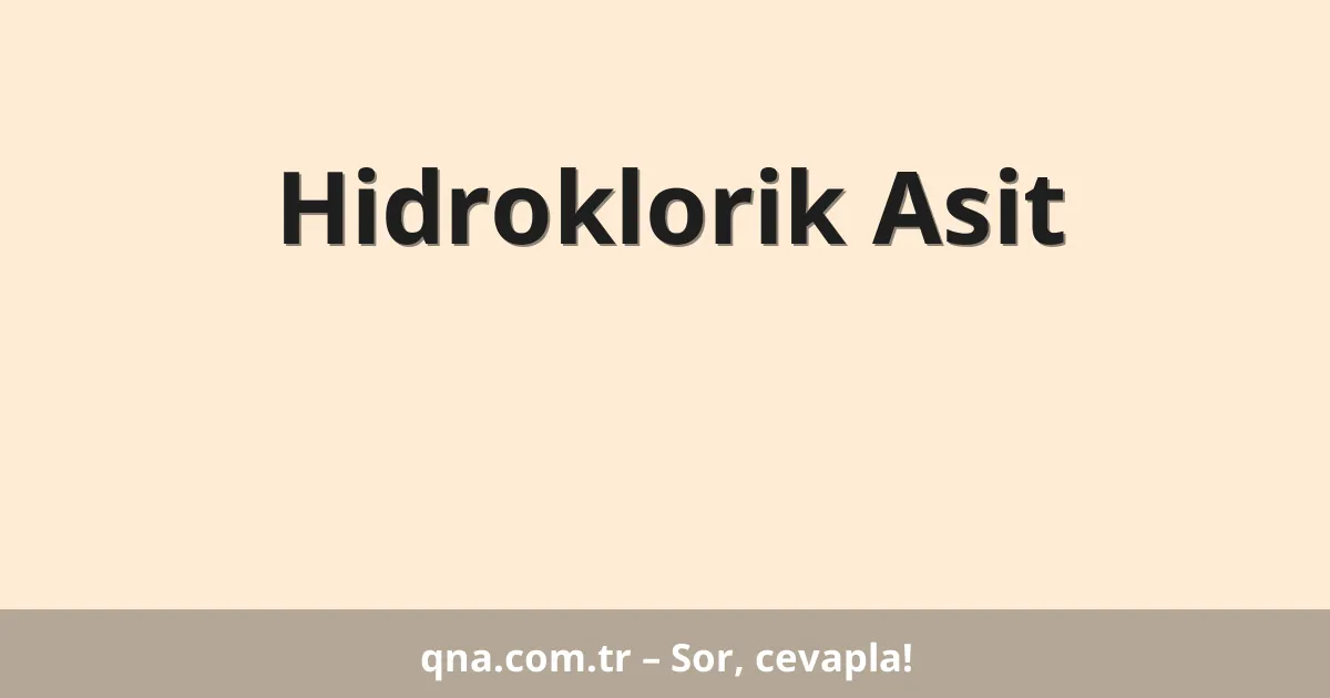 Hidroklorik Asit