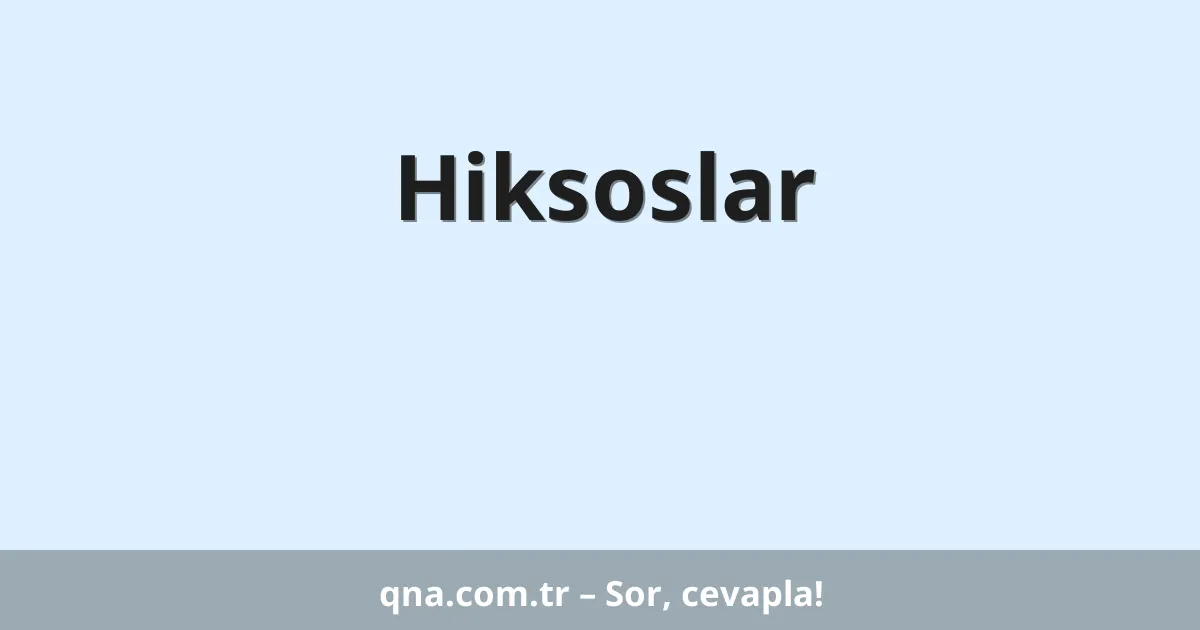 Hiksoslar