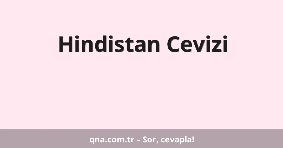 Hindistan Cevizi