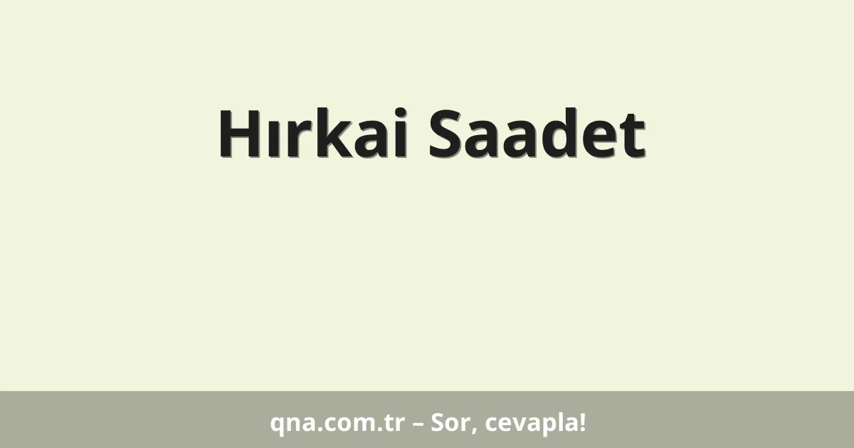 Hırkai Saadet