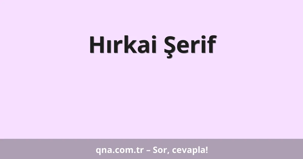 Hırkai Şerif