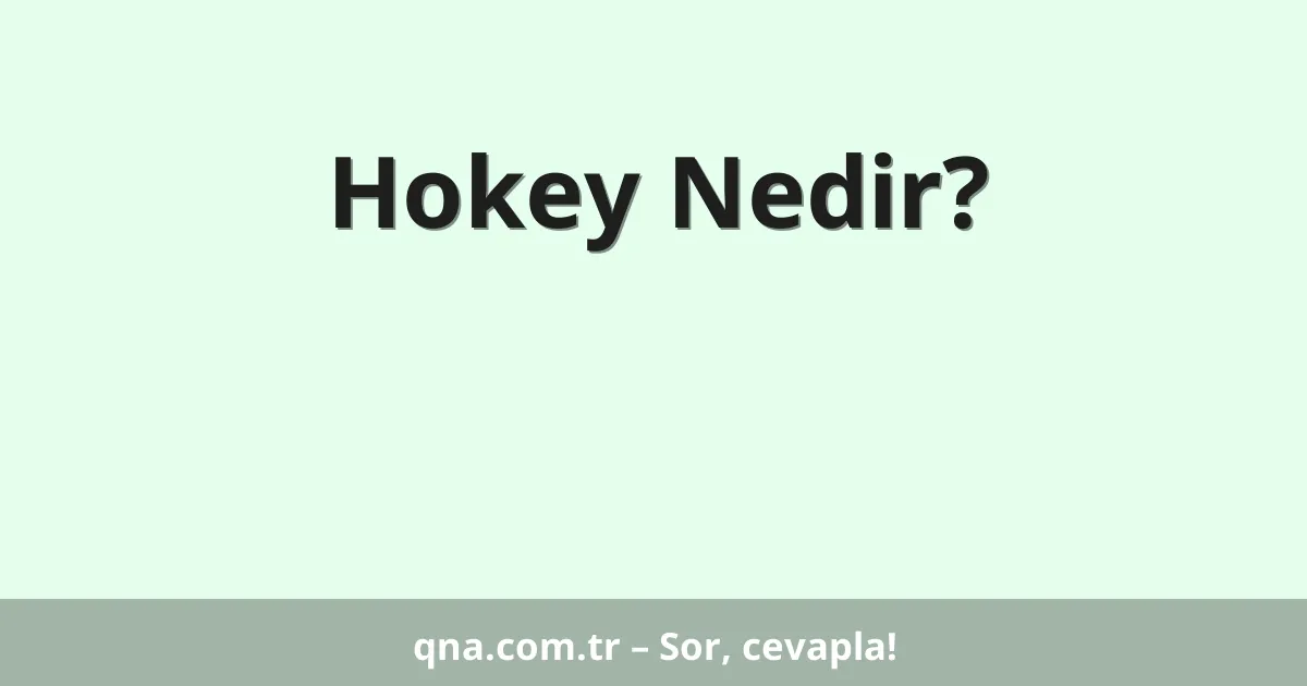 Hokey Nedir?