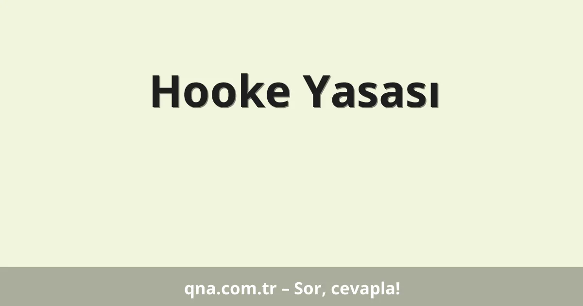 Hooke Yasası