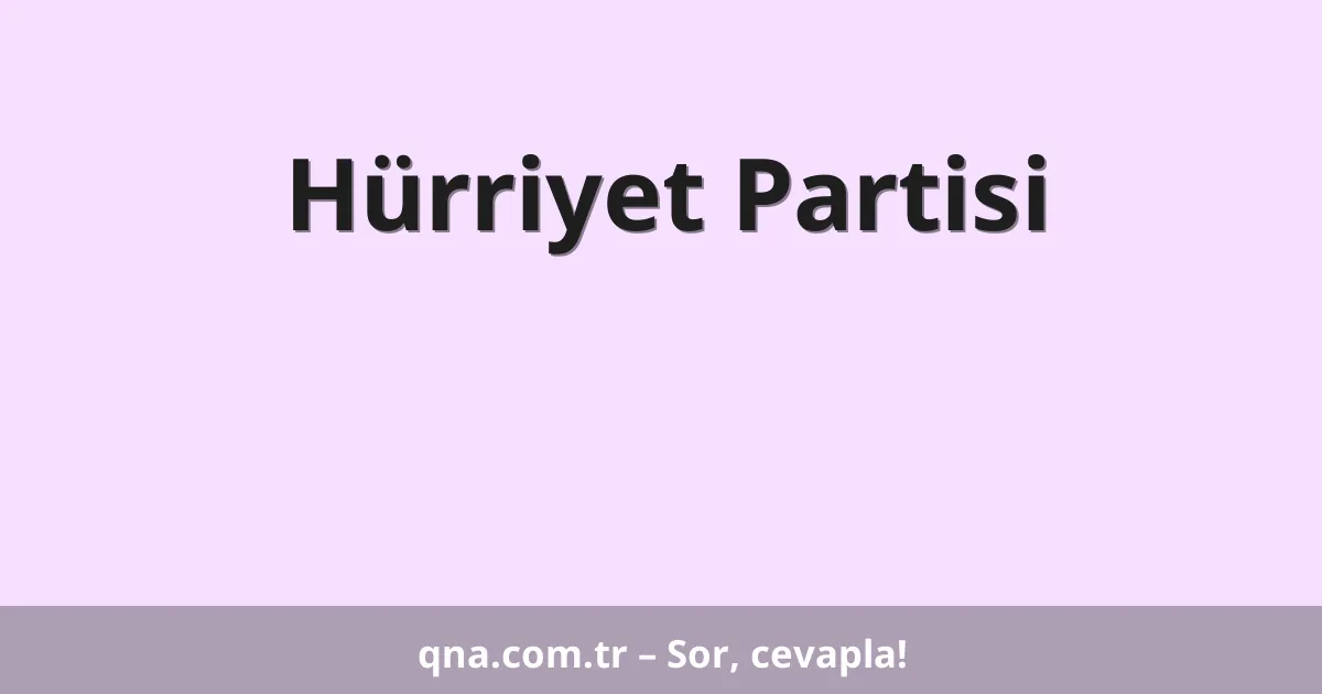 Hürriyet Partisi