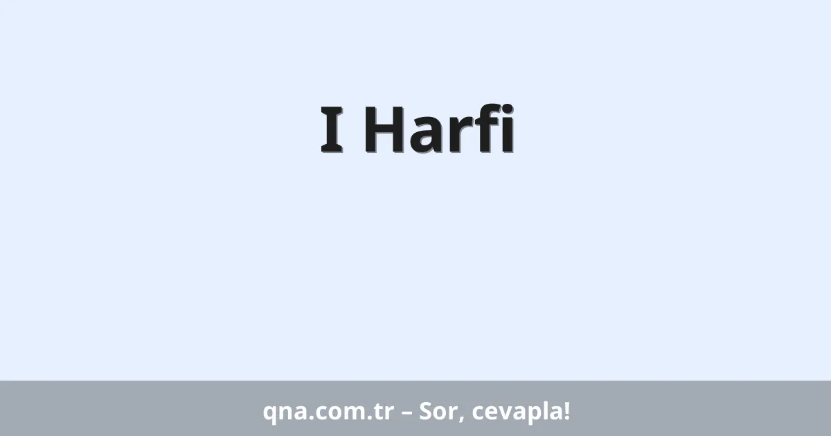 I Harfi