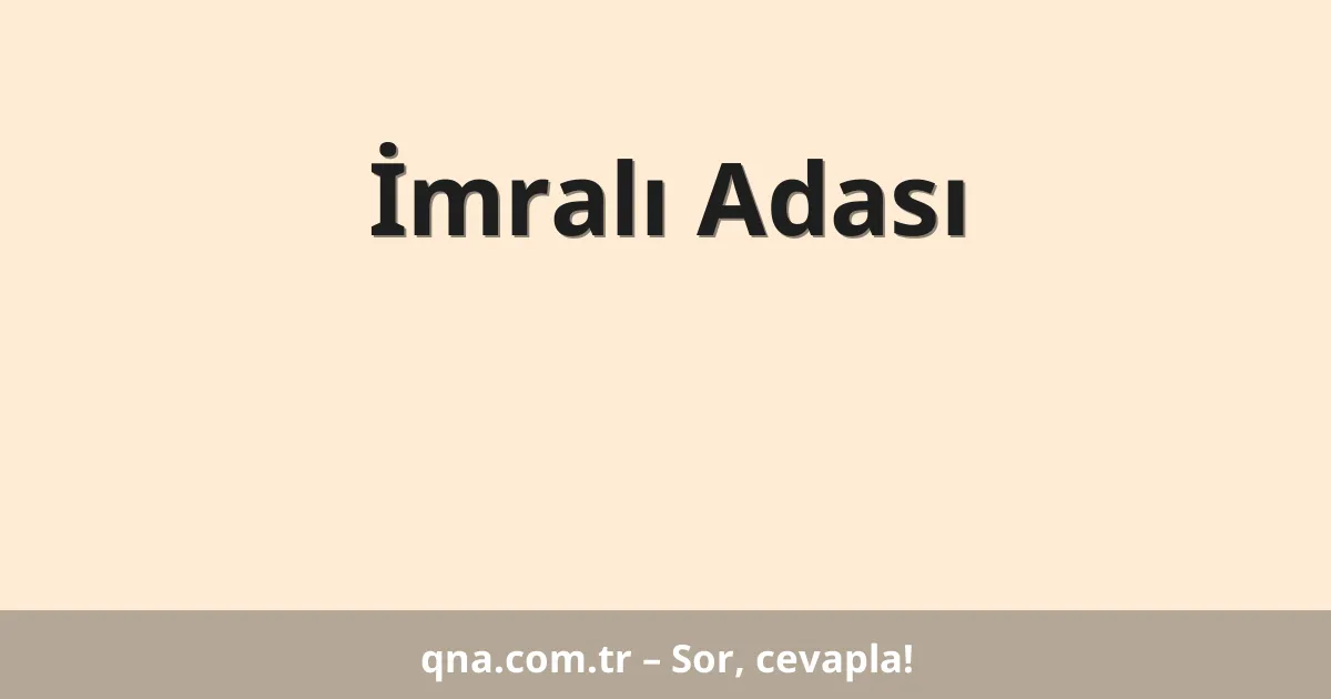 İmralı Adası