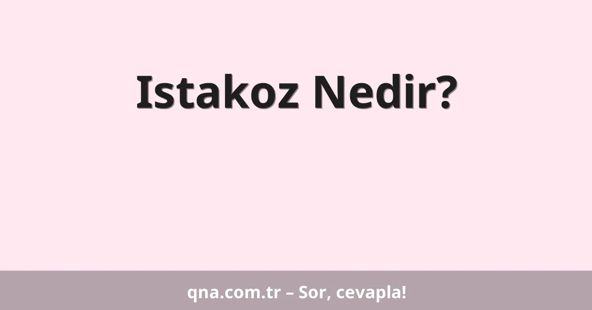 Istakoz Nedir?
