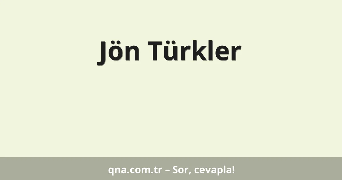 Jön Türkler