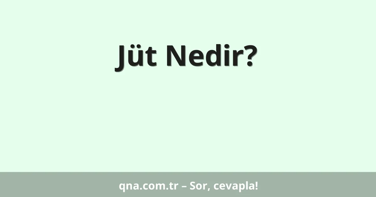 Jüt Nedir?