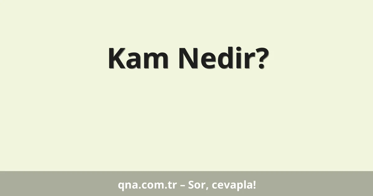 Kam Nedir?