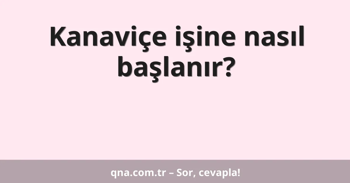 Kanaviçe işine nasıl başlanır?