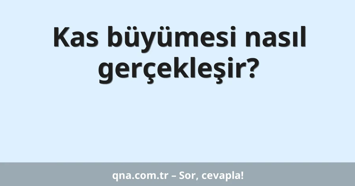 Kas büyümesi nasıl gerçekleşir?