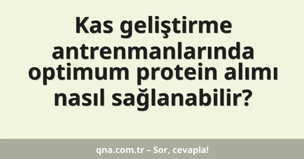 Kas geliştirme antrenmanlarında optimum protein alımı nasıl sağlanabilir?
