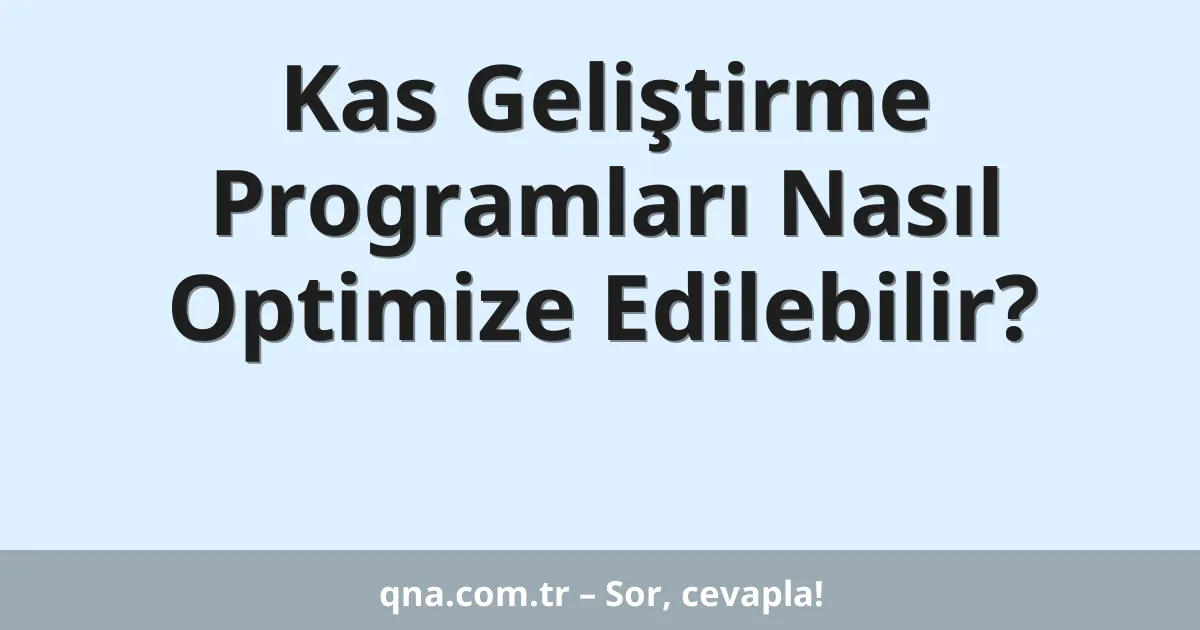 Kas Geliştirme Programları Nasıl Optimize Edilebilir?