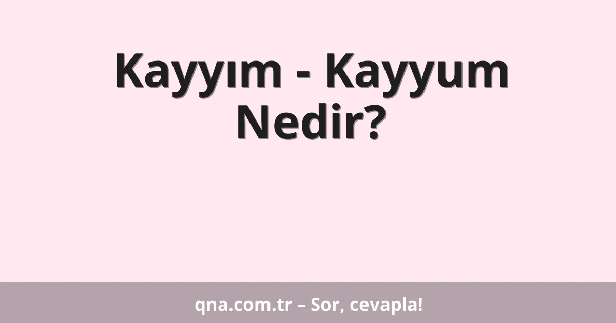 Kayyım - Kayyum Nedir?