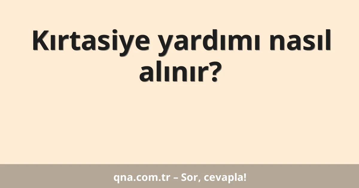 Kırtasiye yardımı nasıl alınır?