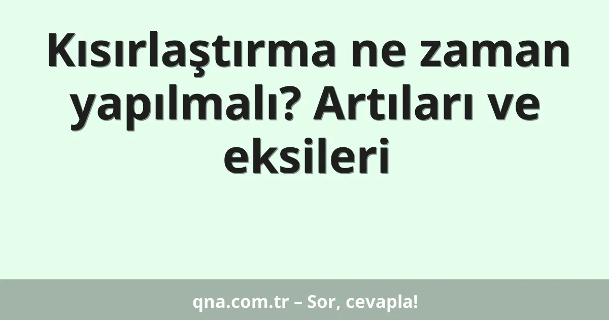 Kısırlaştırma ne zaman yapılmalı? Artıları ve eksileri