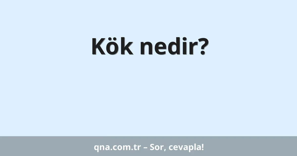 Kök nedir?