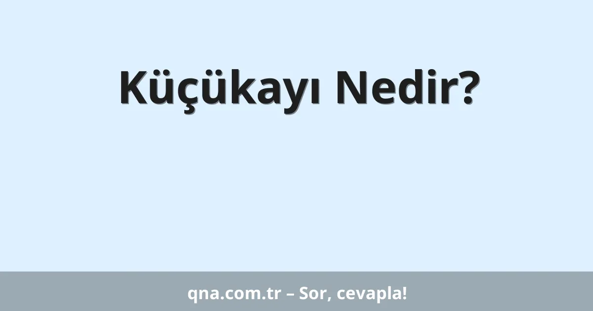 Küçükayı Nedir?