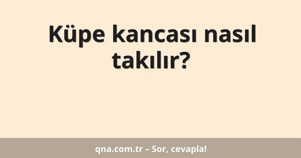 Küpe kancası nasıl takılır?