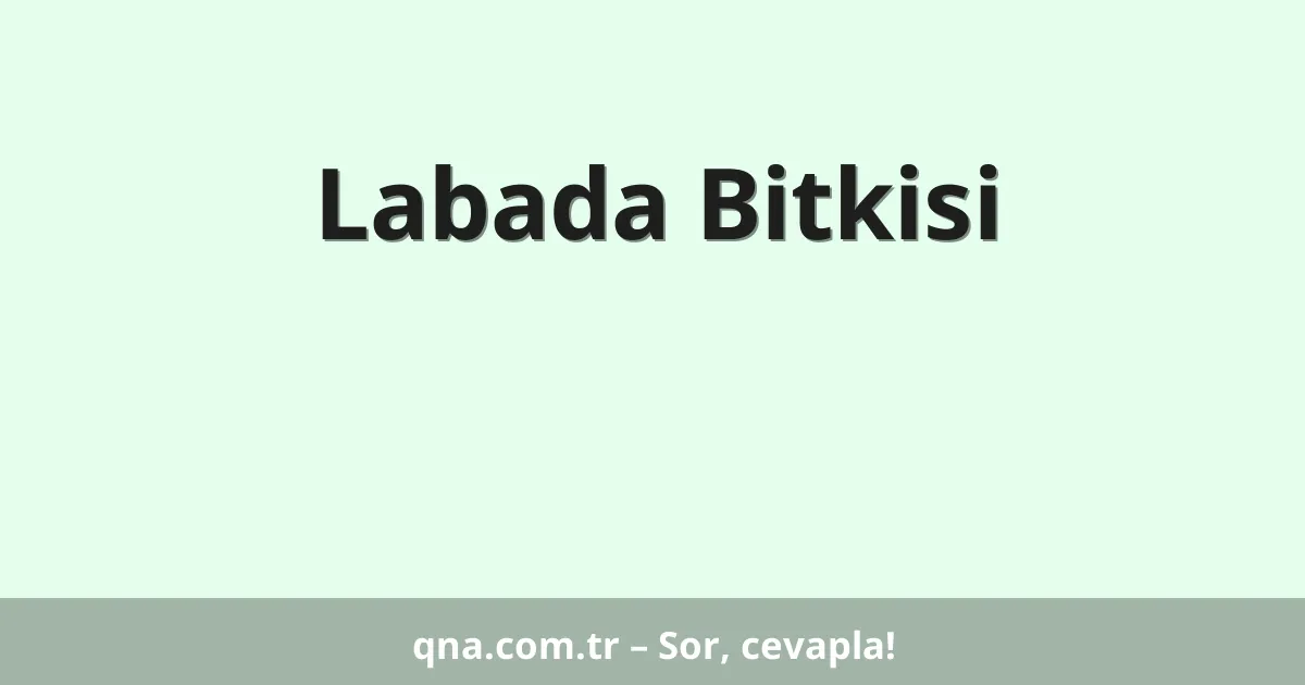 Labada Bitkisi