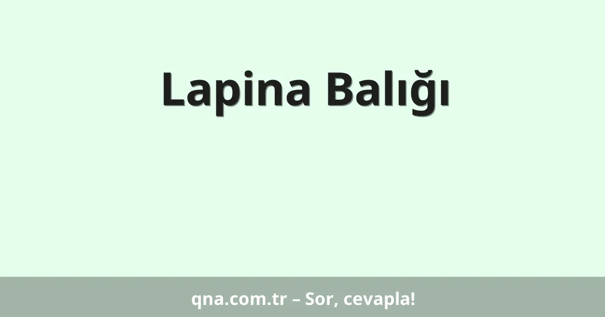 Lapina Balığı