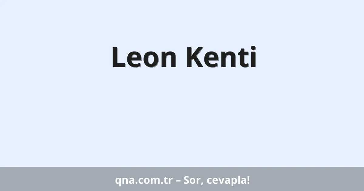 Leon Kenti