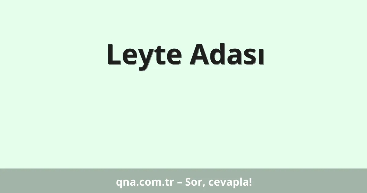 Leyte Adası