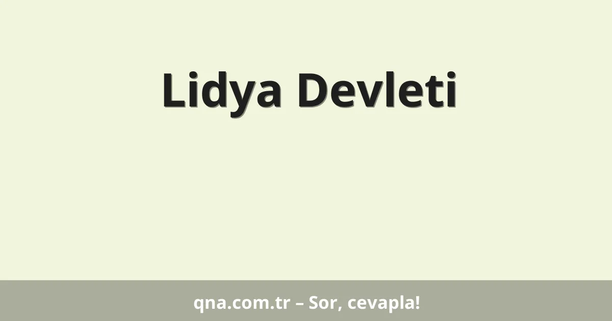 Lidya Devleti