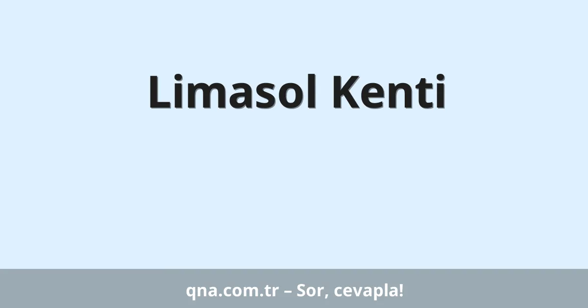 Limasol Kenti