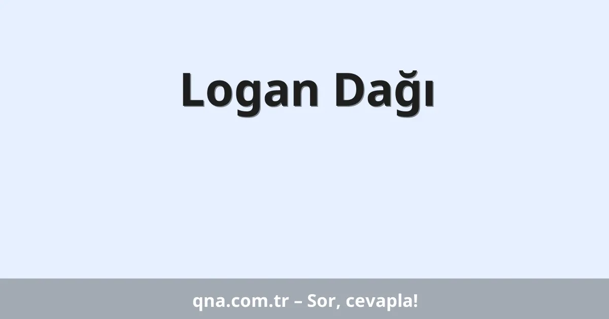 Logan Dağı