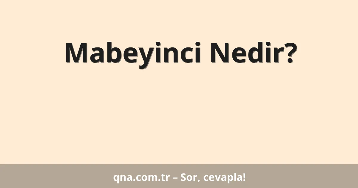 Mabeyinci Nedir?