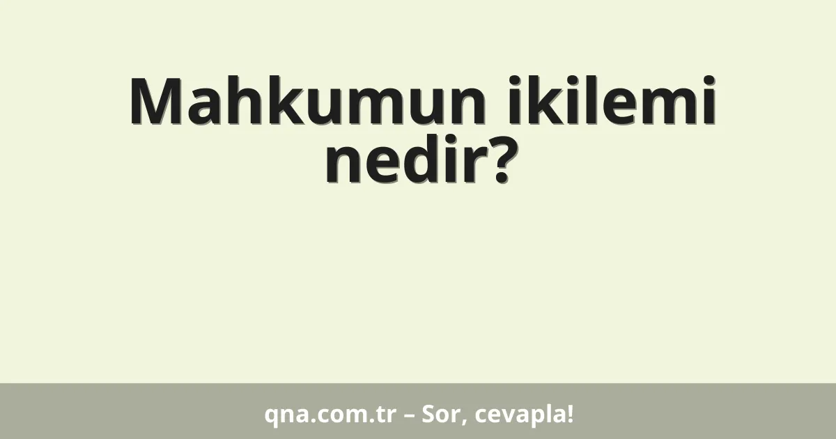 Mahkumun ikilemi nedir?