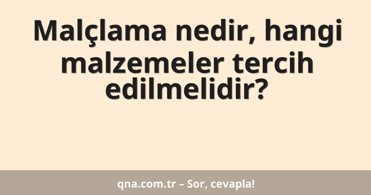 Malçlama nedir, hangi malzemeler tercih edilmelidir?