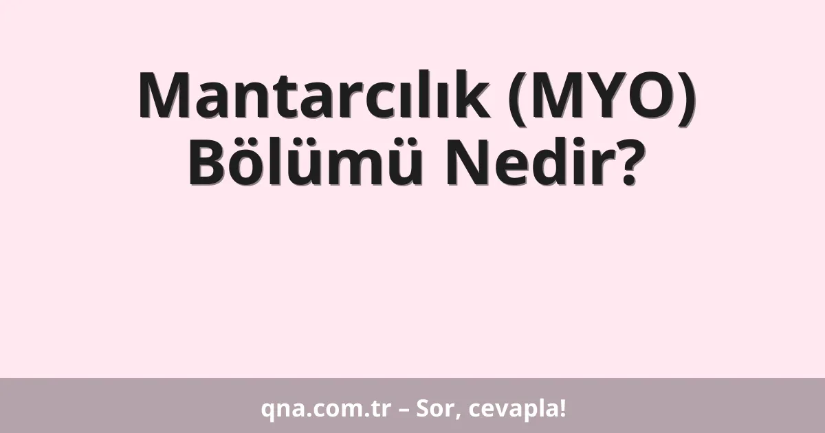 Mantarcılık (MYO) Bölümü Nedir?