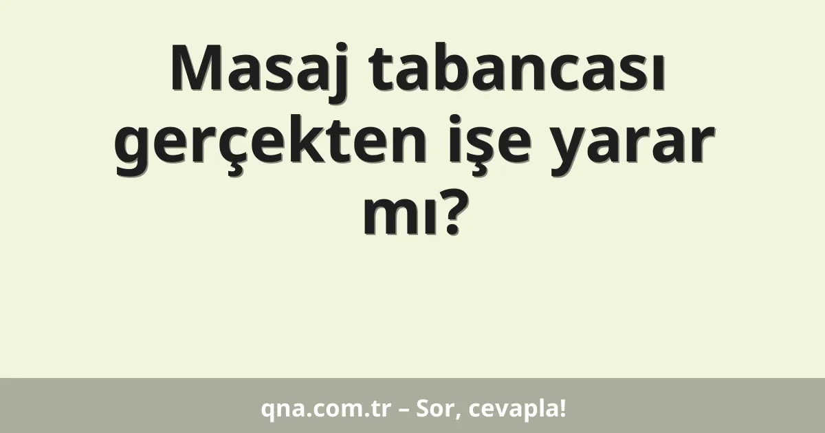Masaj tabancası gerçekten işe yarar mı?