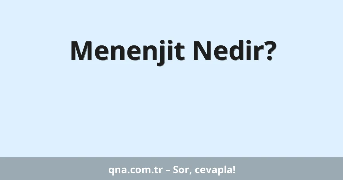 Menenjit Nedir?