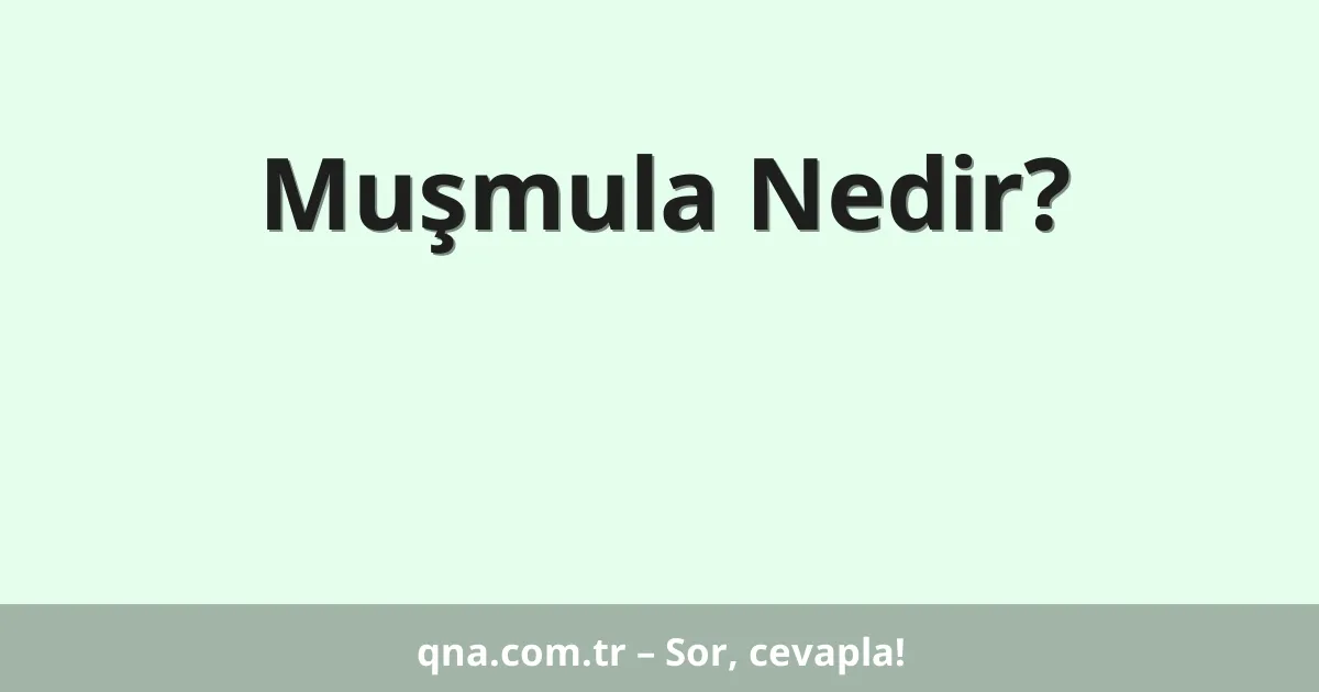 Muşmula Nedir?