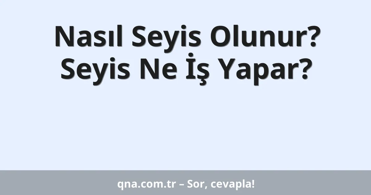 Nasıl Seyis Olunur? Seyis Ne İş Yapar?