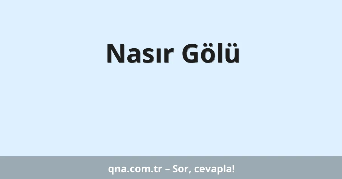 Nasır Gölü